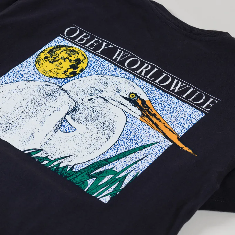 Obey Wildlife T Shirt Vintage Black-3