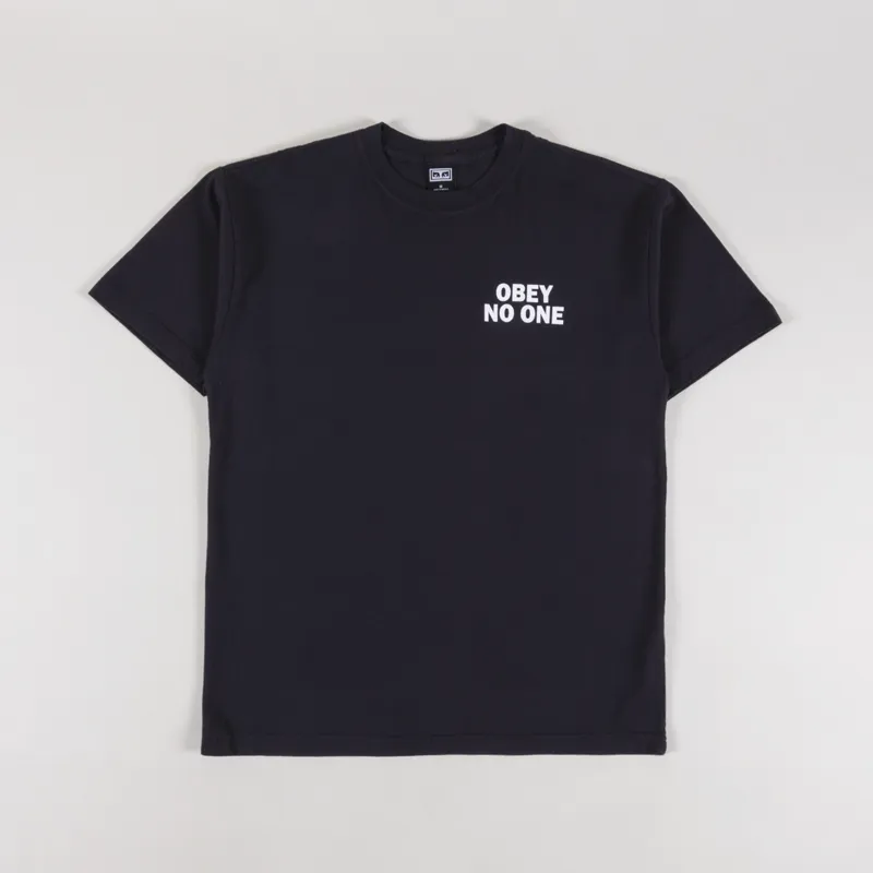 Obey No One T Shirt Vintage Black-1