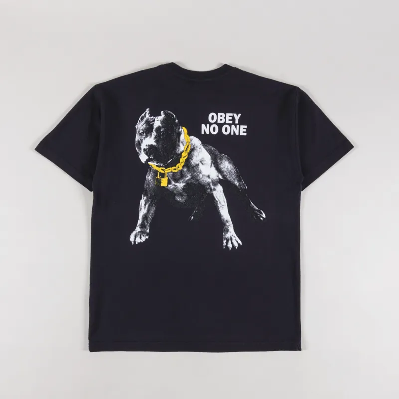 Obey No One T Shirt Vintage Black