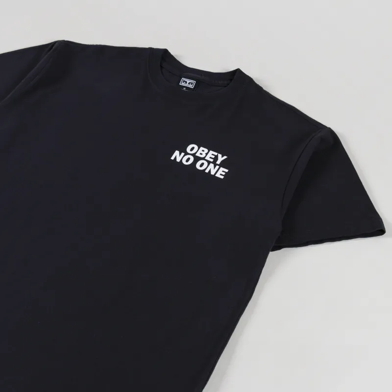 Obey No One T Shirt Vintage Black-3
