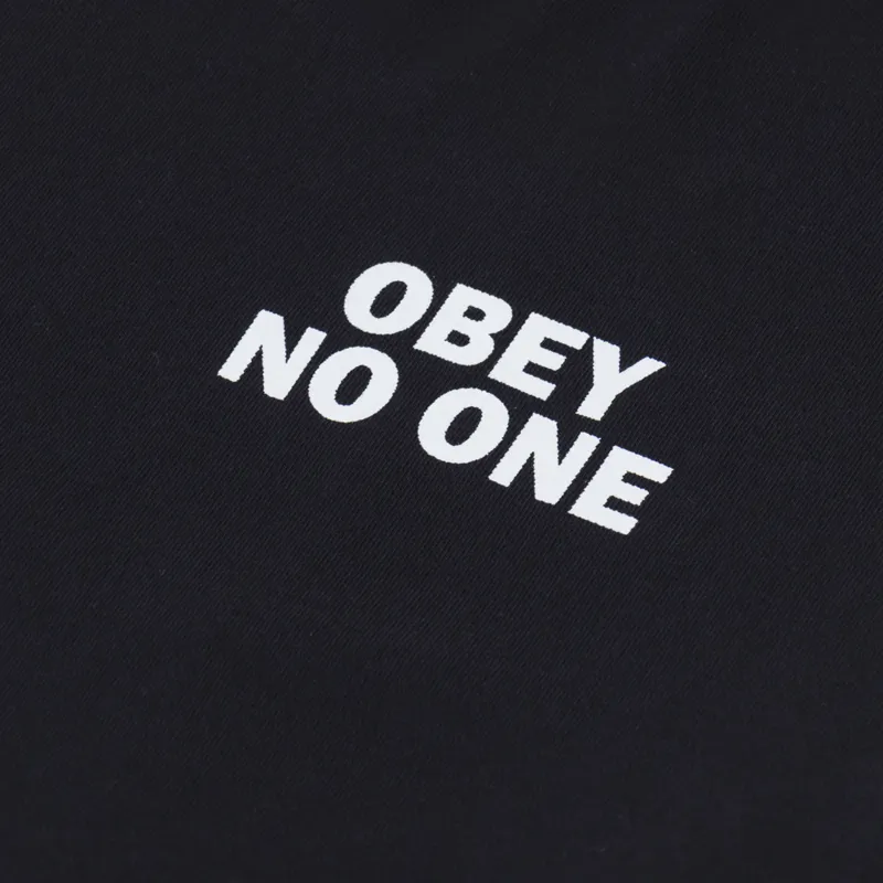 Obey No One T Shirt Vintage Black-5