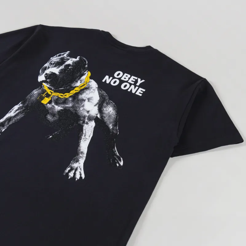 Obey No One T Shirt Vintage Black-2