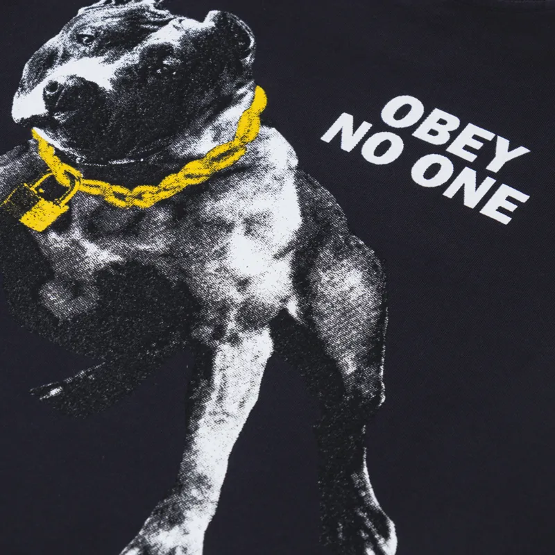 Obey No One T Shirt Vintage Black-4