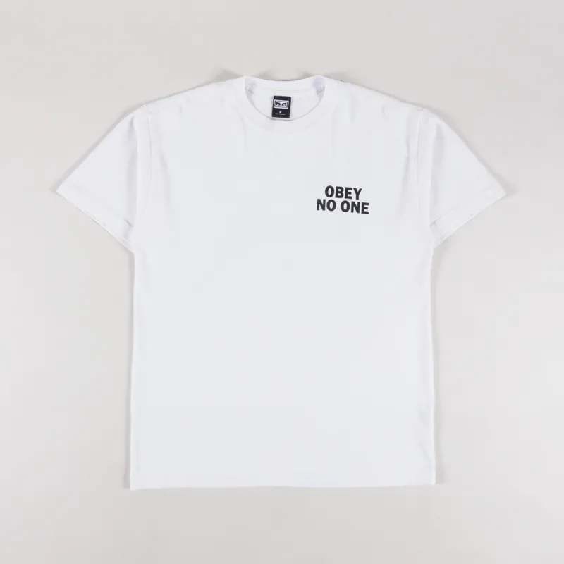 Obey No One T Shirt White-1