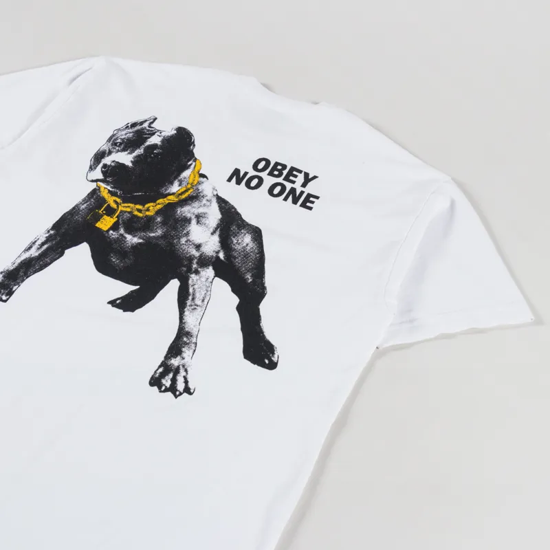 Obey No One T Shirt White-2