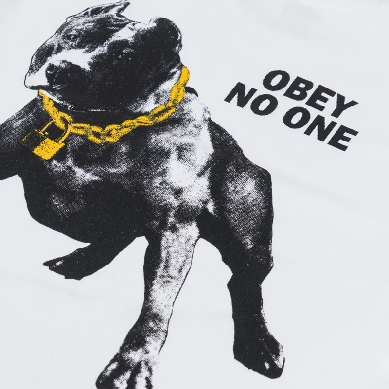 Obey No One T Shirt White-4