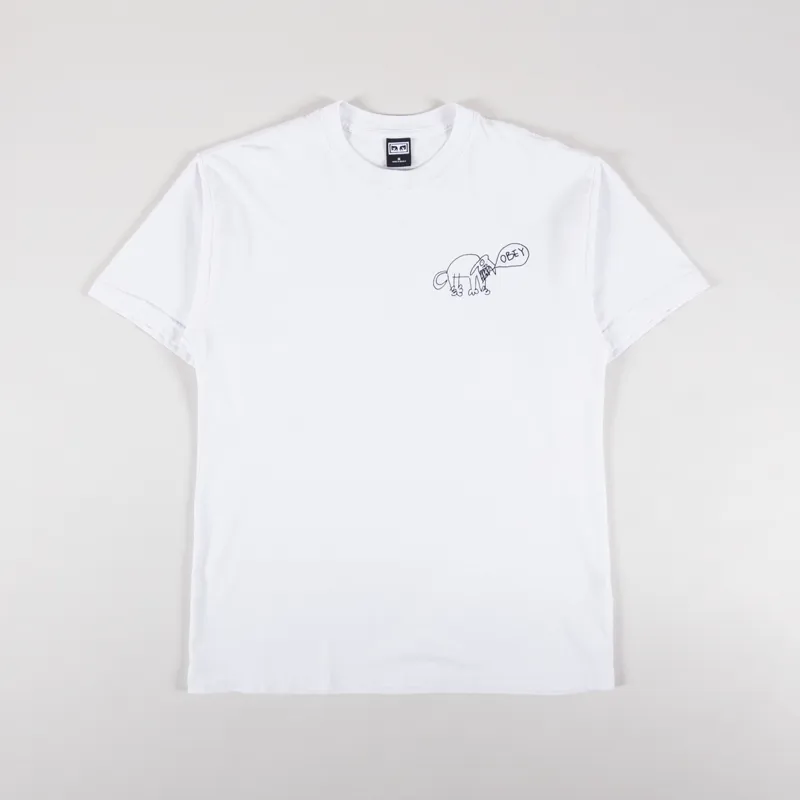 Obey Angry Dog T Shirt Vintage White-1