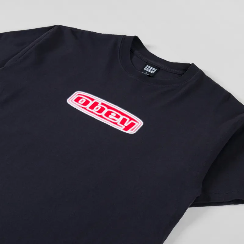 Obey Oval T Shirt Vintage Black-1