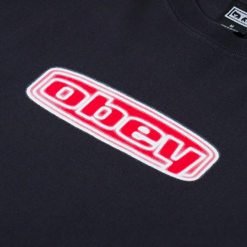 Obey Oval T Shirt Vintage Black-2