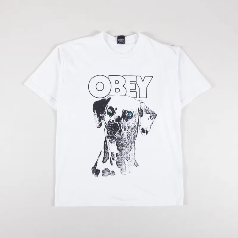 Obey Dalmatian T Shirt White