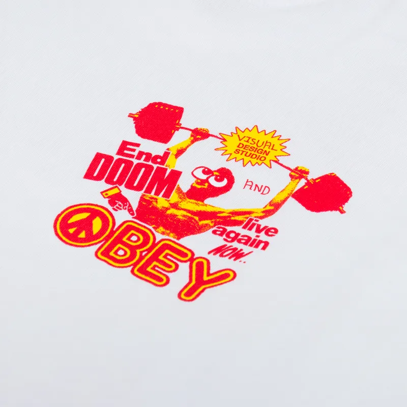 Obey Live Again Now T Shirt White-5