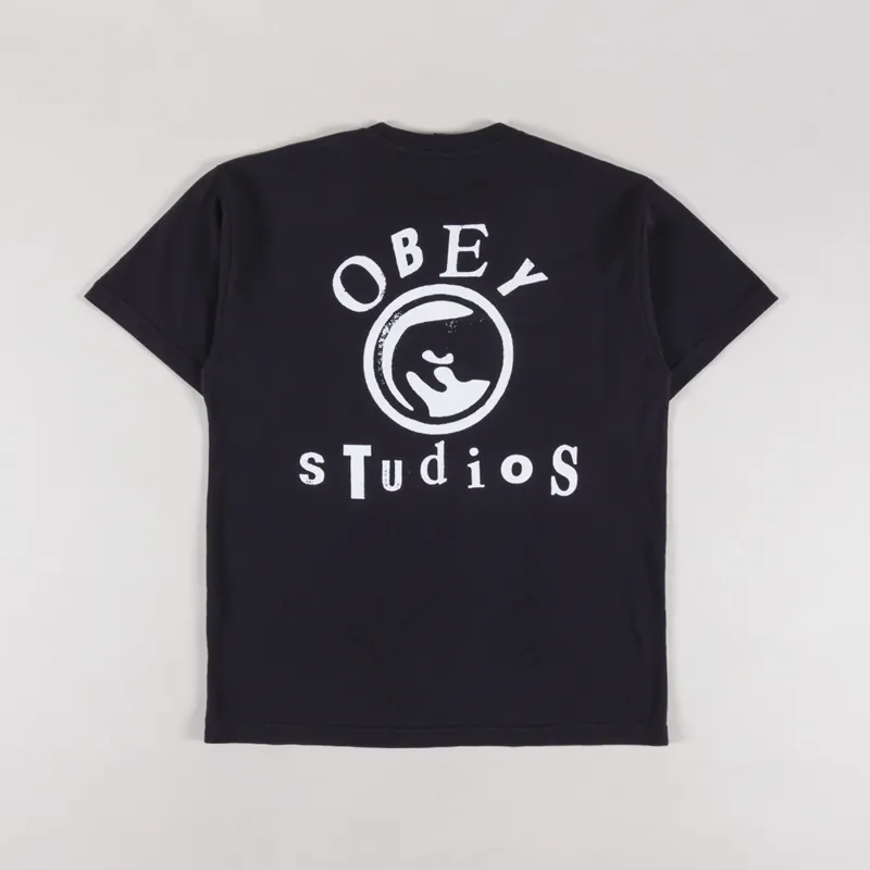 Obey Studios Icon T Shirt Vintage Black