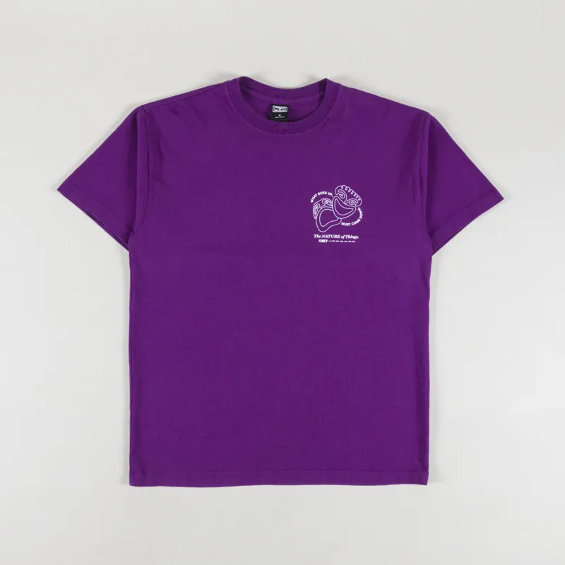 Obey The Nature Of Things T Shirt Imperial Purple-1