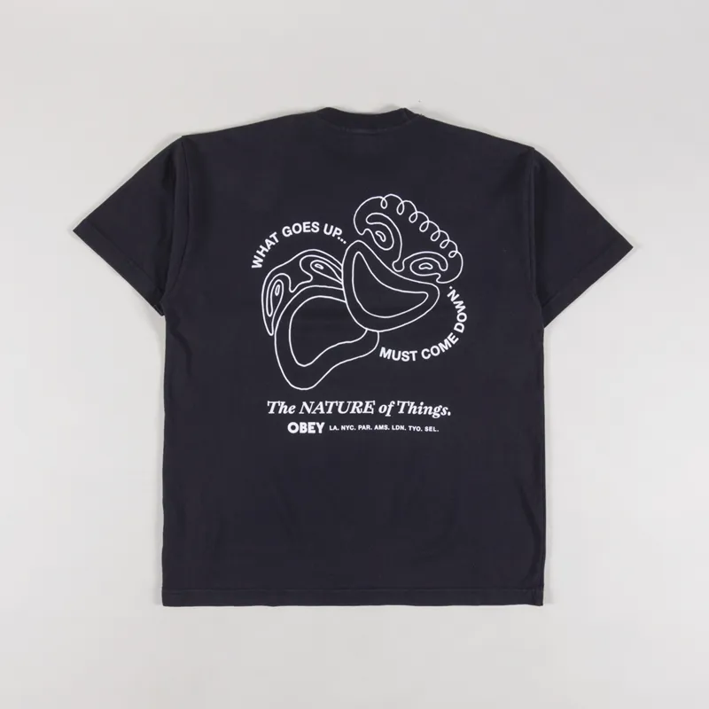 Obey The Nature Of Things T Shirt Vintage Black