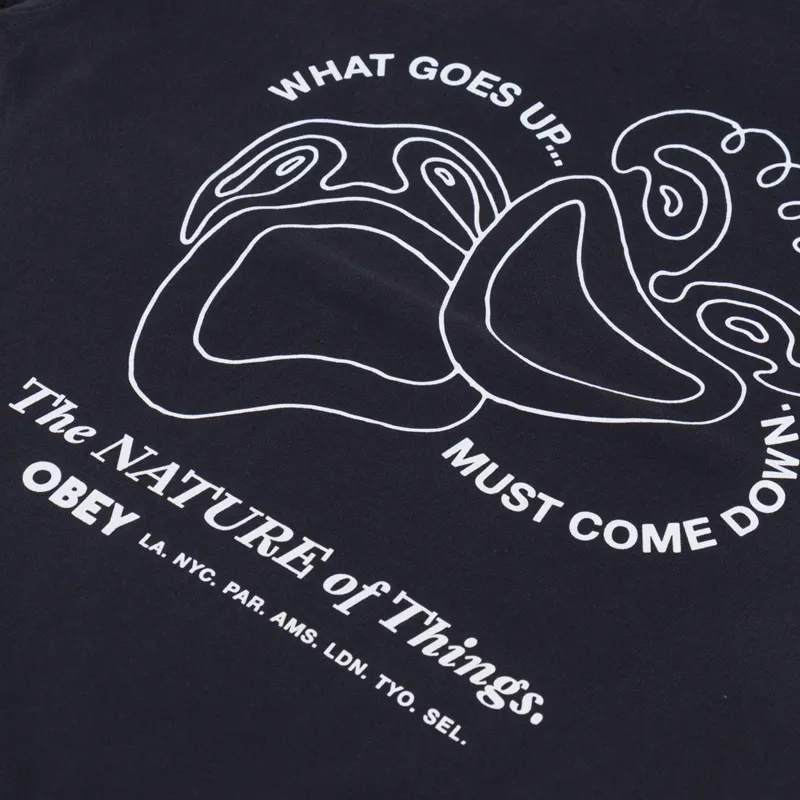 Obey The Nature Of Things T Shirt Vintage Black-4