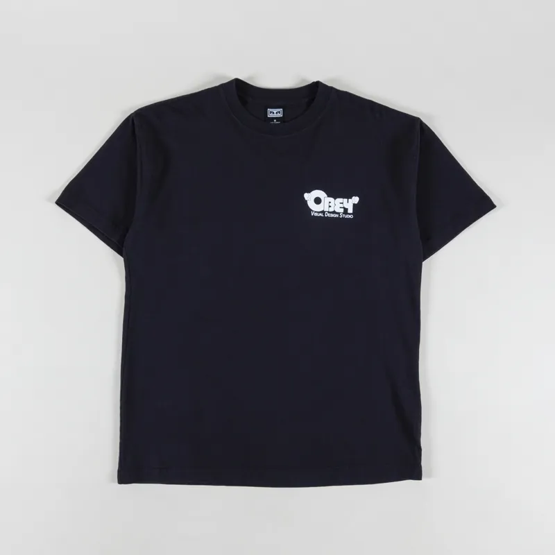 Obey Visual Design Studio T Shirt Vintage Black-1