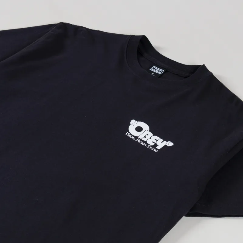 Obey Visual Design Studio T Shirt Vintage Black-3