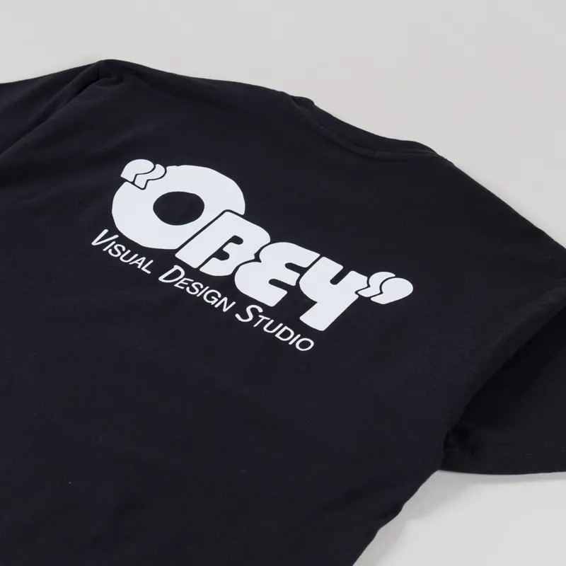 Obey Visual Design Studio T Shirt Vintage Black-2