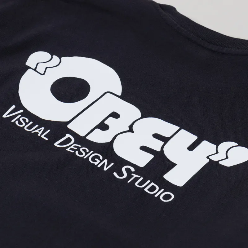 Obey Visual Design Studio T Shirt Vintage Black-4