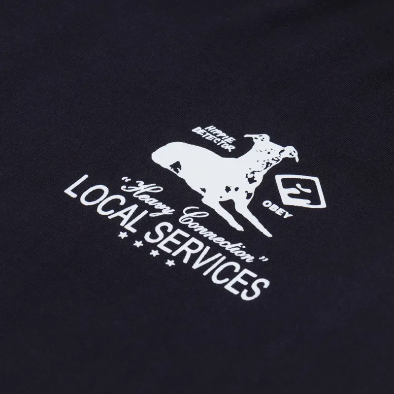 Obey Heavy Connection T Shirt Vintage Black-5