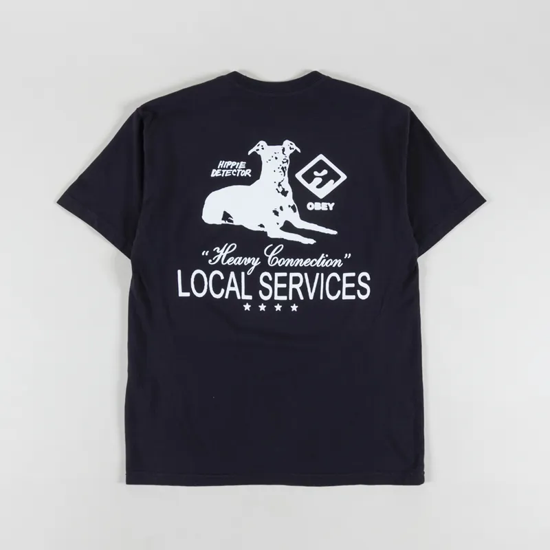 Obey Heavy Connection T Shirt Vintage Black