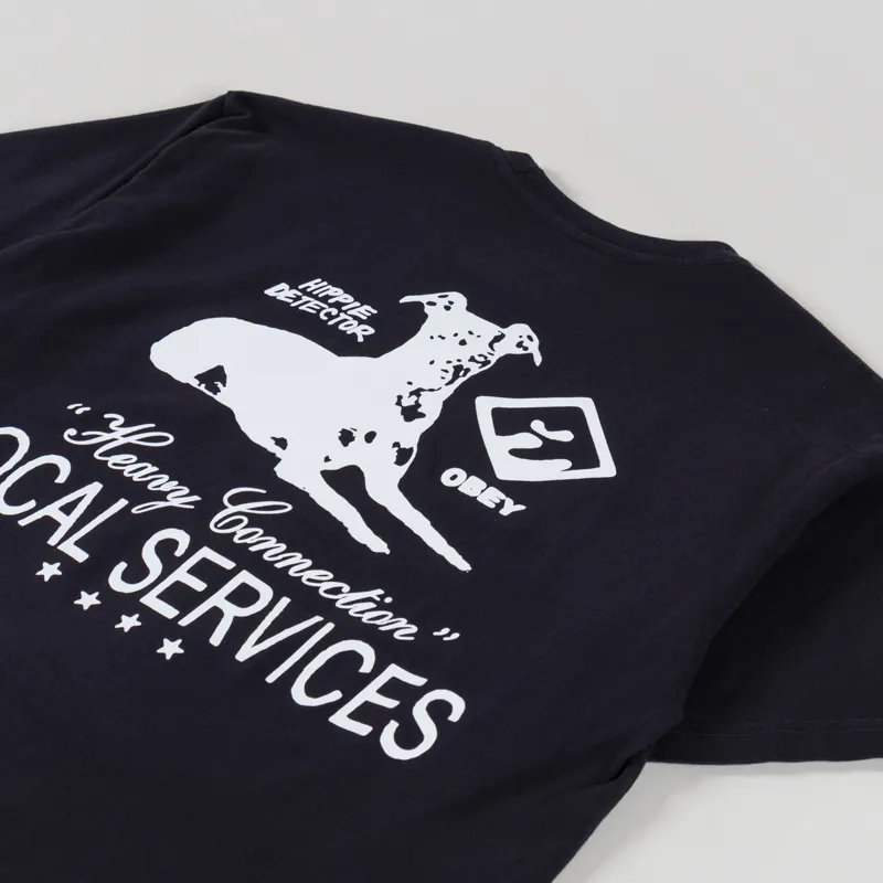 Obey Heavy Connection T Shirt Vintage Black-2