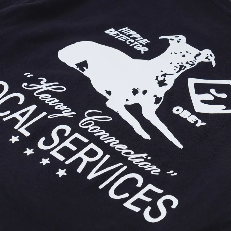 Obey Heavy Connection T Shirt Vintage Black-4