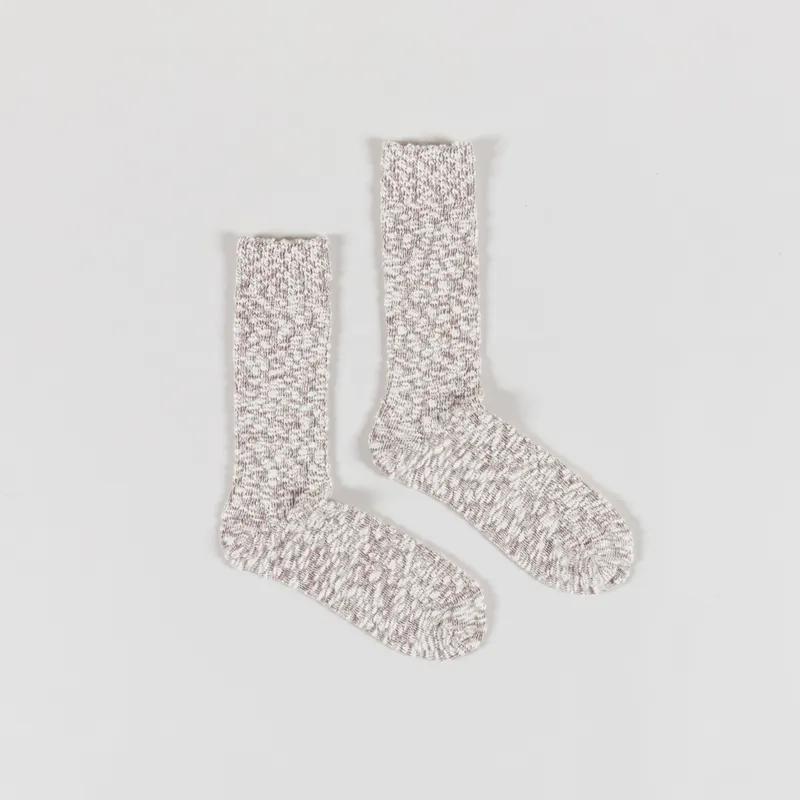 Anonymous Ism Lightweight Slub Crew Socks Beige