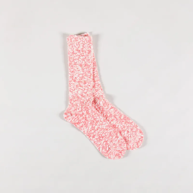 Anonymous Ism Lightweight Slub Crew Socks Orange