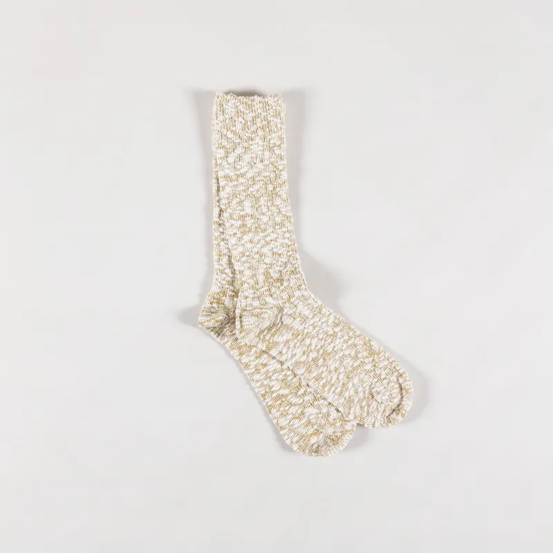 Anonymous Ism Lightweight Slub Crew Socks Khaki