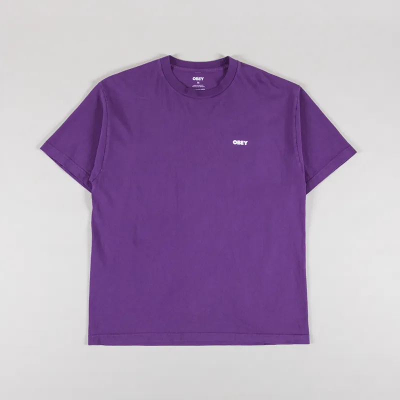 Obey Bold Icon Face T Shirt Pigment Imperial Purple-1
