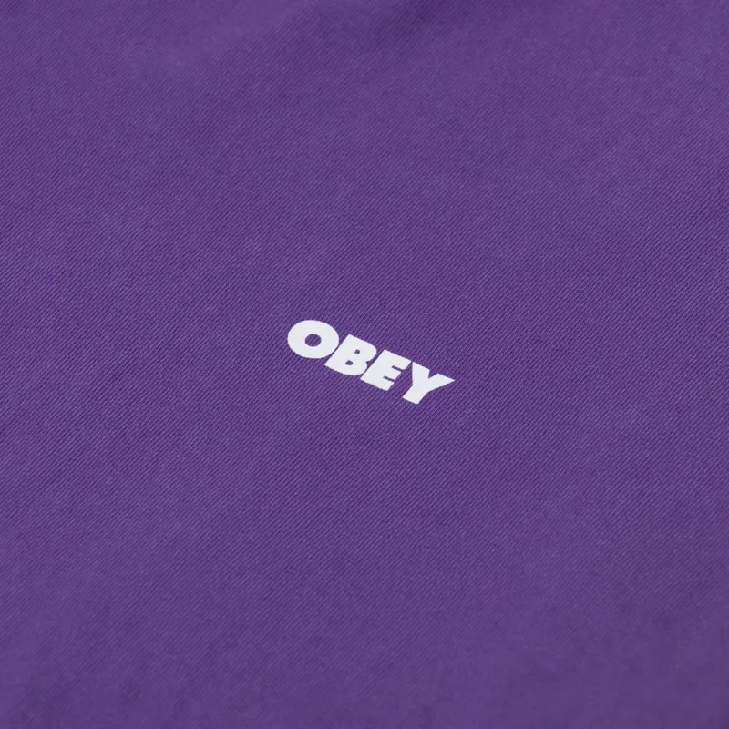 Obey Bold Icon Face T Shirt Pigment Imperial Purple-5