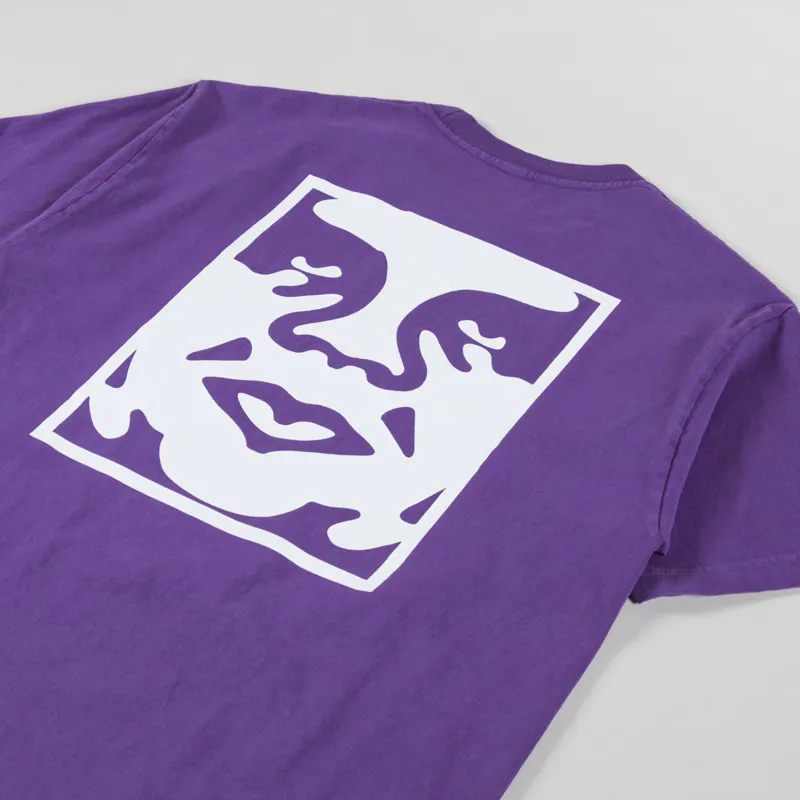 Obey Bold Icon Face T Shirt Pigment Imperial Purple-2