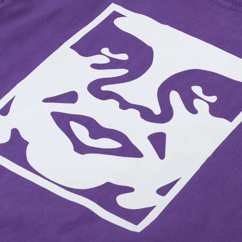 Obey Bold Icon Face T Shirt Pigment Imperial Purple-4