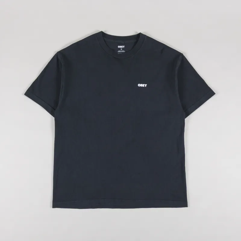 Obey Bold Icon Face T Shirt Pigment True Vintage Black-1