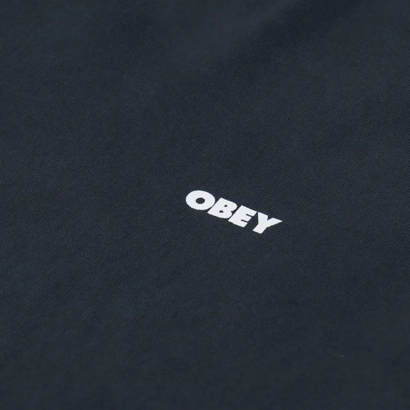Obey Bold Icon Face T Shirt Pigment True Vintage Black-5