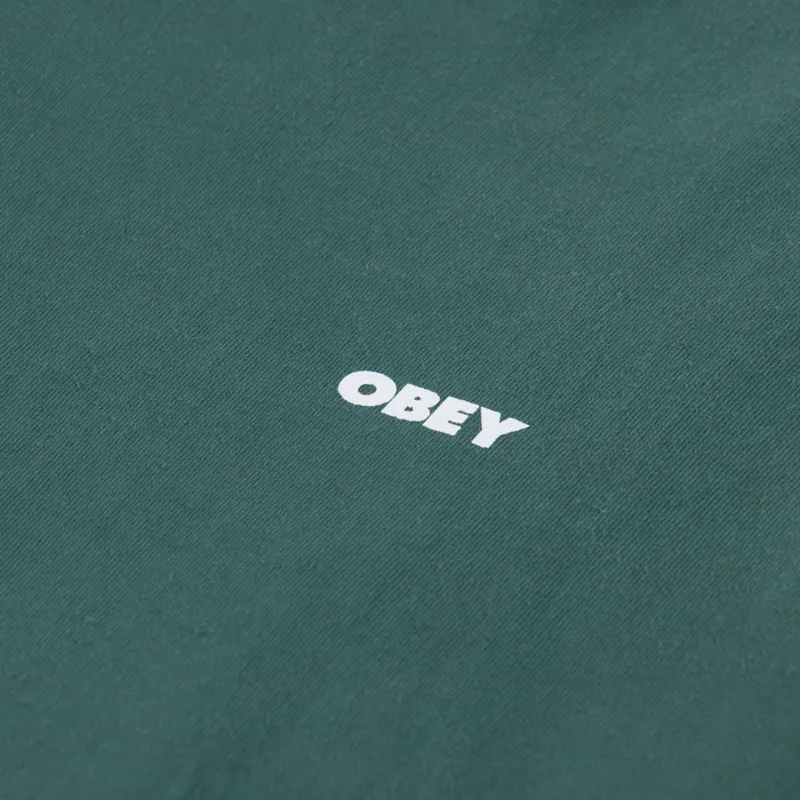 Obey Bold Icon Face T Shirt Pigment Rain Forest-5