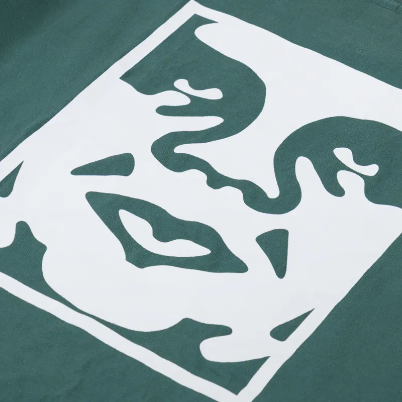 Obey Bold Icon Face T Shirt Pigment Rain Forest-4