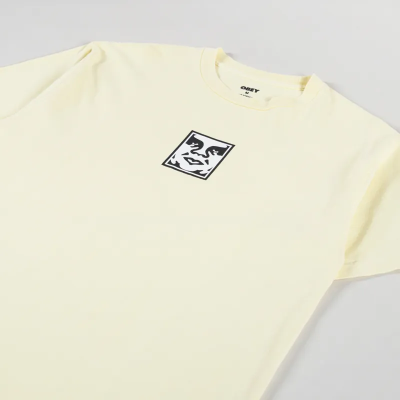 Obey Icon Face T Shirt Pigment Anise Flower-1