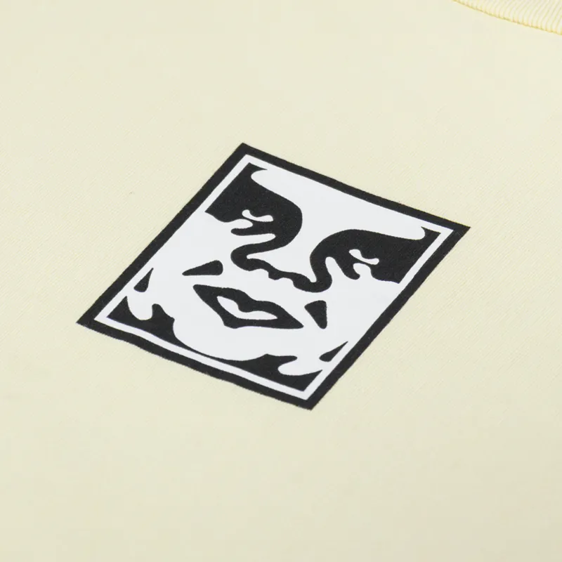 Obey Icon Face T Shirt Pigment Anise Flower-2