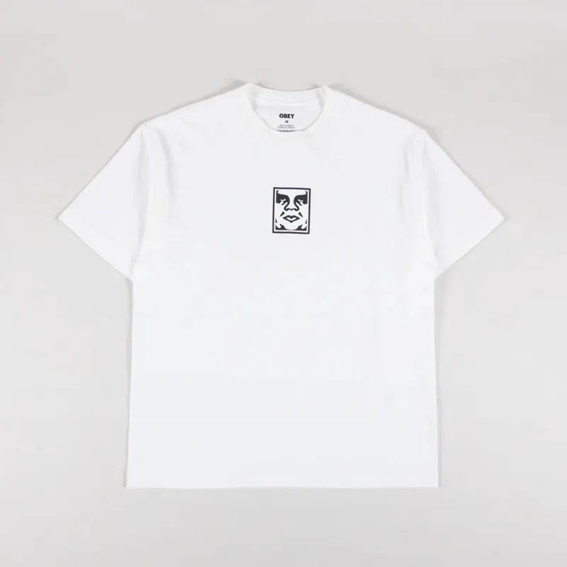 Obey Icon Face T Shirt Pigment Vintage White