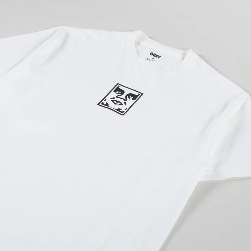 Obey Icon Face T Shirt Pigment Vintage White-1