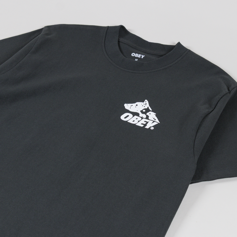 Obey Animals T Shirt Vintage Black-3