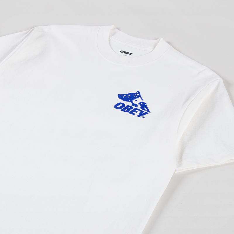 Obey Animals T Shirt Vintage White-3