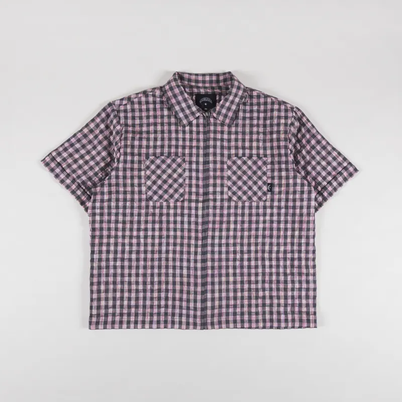 Temp Surf Co. Zip Seersucker Shirt Brick