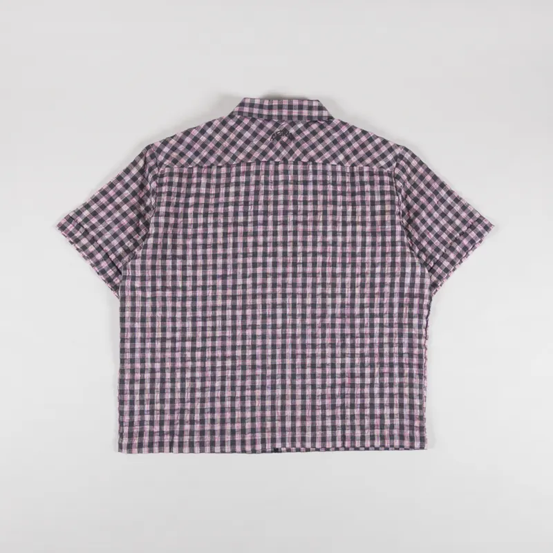 Temp Surf Co. Zip Seersucker Shirt Brick-1