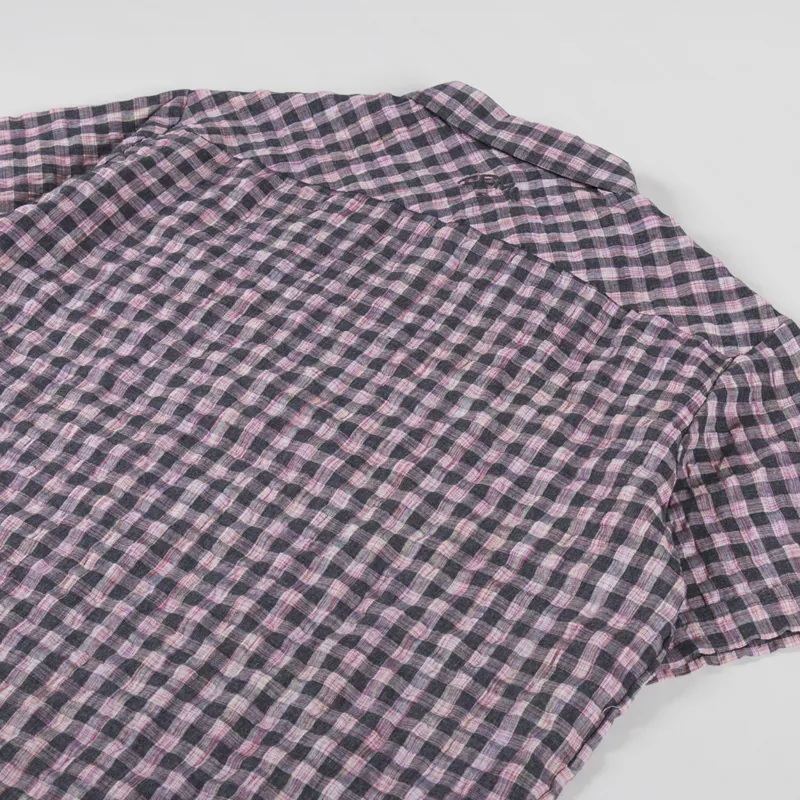 Temp Surf Co. Zip Seersucker Shirt Brick-3