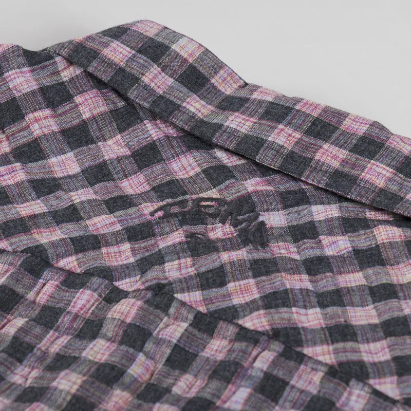 Temp Surf Co. Zip Seersucker Shirt Brick-5