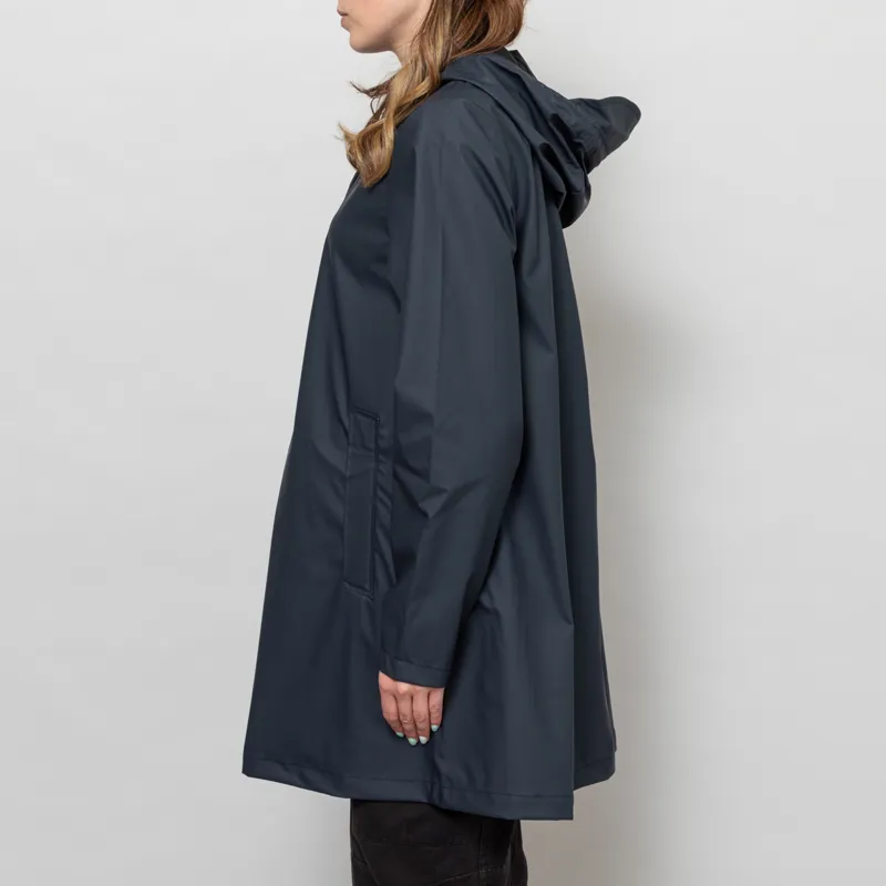 Rains Womens A-line Jacket Navy-2