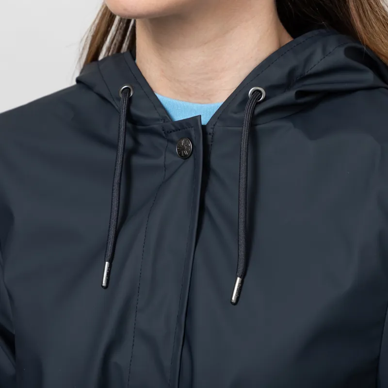 Rains Womens A-line Jacket Navy-5